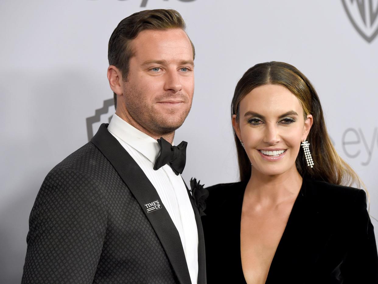 Armie Hammer and his now ex-wife, Elizabeth Chambers.