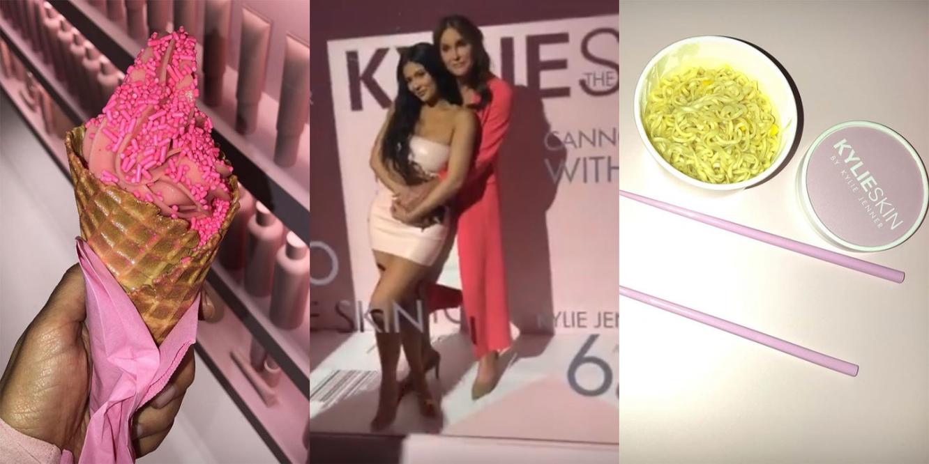 Kylie Jenner Celebrates Her Skincare Launch With Her Sisters at