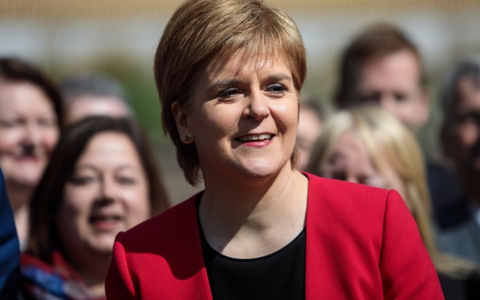 Nicola Sturgeon last week supported a 'progressive alliance' with Labour but predicted Mr Corbyn would not win the number of seats required to keep out the Tories - Credit: Getty Images