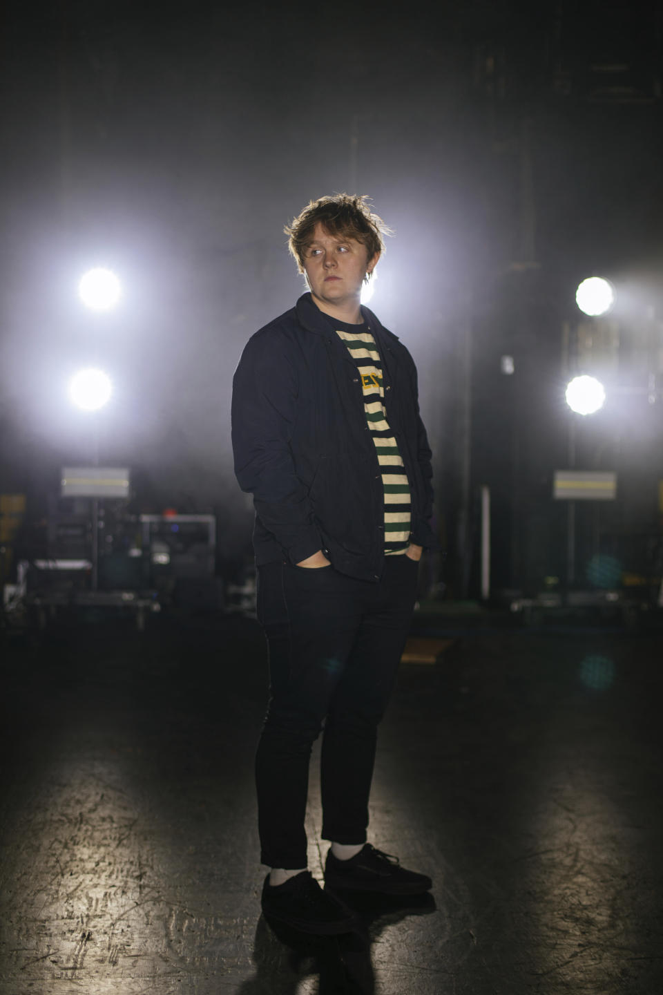 This Oct. 11, 2019 photo shows Scottish singer Lewis Capaldi poses for a portrait at concert venue Brooklyn Steel in New York. Capaldi’s hit single, “Someone You Loved,” spent seven weeks at No. 1 in the U.K. and, so far, has peaked at No. 3 on Billboard’s Hot 100 chart in the U.S. (AP Photo/Kevin Hagen)