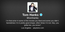 twitter bio tom hanks