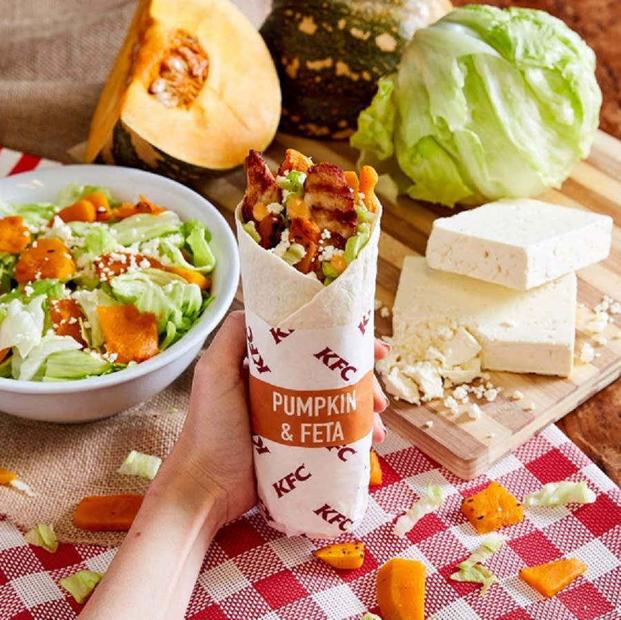 KFC is serving a pumpkin chicken wrap, and maybe we should be upset but we’re into it