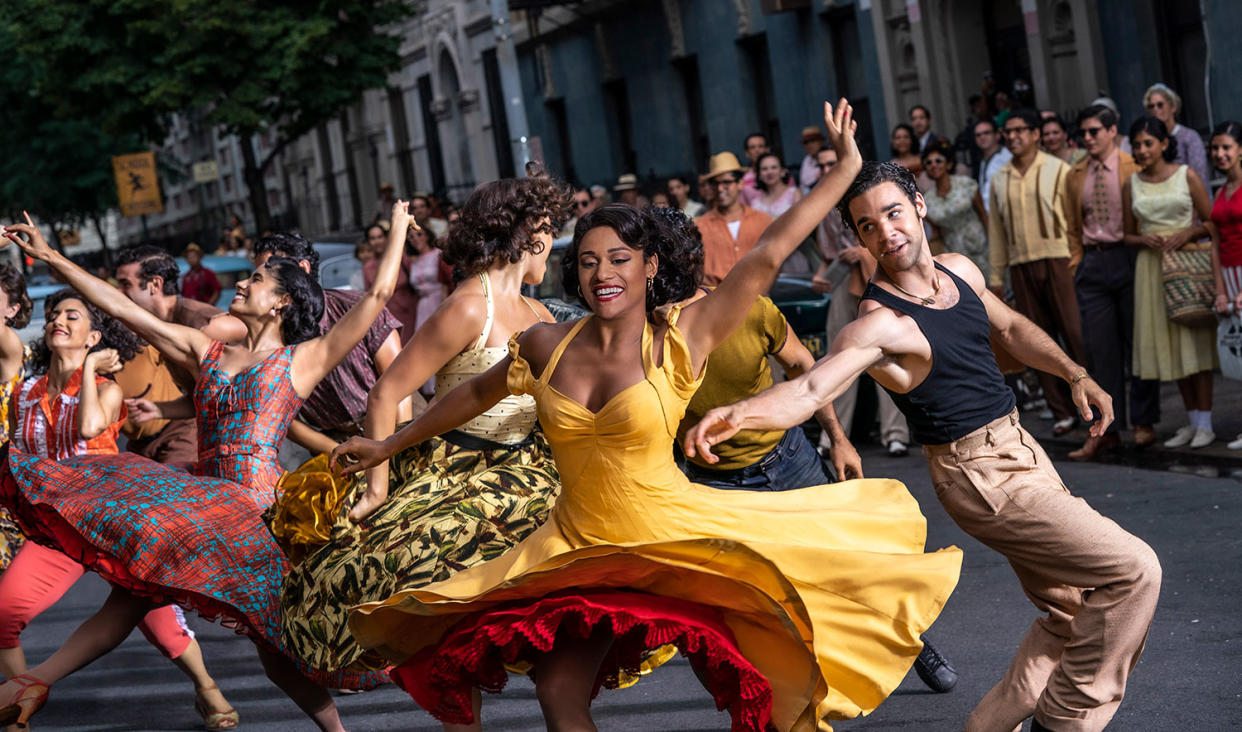 Ariana DeBose as Anita and David Alvarez as Bernardo in 20th Century Studios West Side Story (Disney)