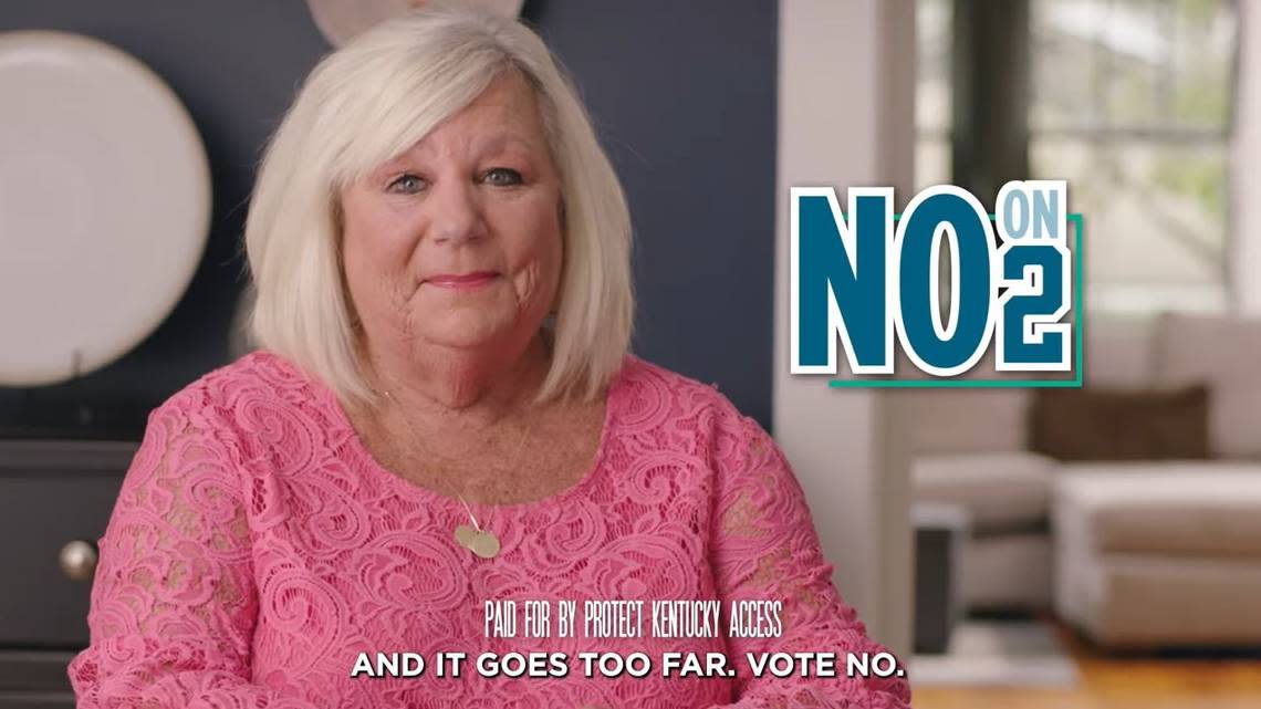 A Protect Kentucky Access television ad that urges a “no” vote on Constitutional Amendment 2.