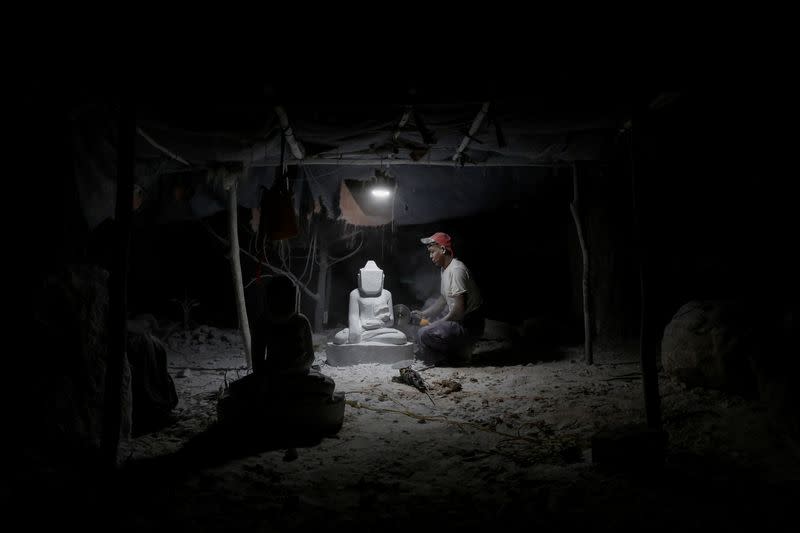 The Wider Image: From statues to toothpaste, the Myanmar village 'blessed' with marble bounty