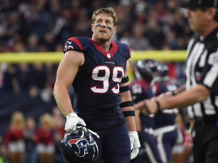 J.J. Watt is expected to go on injured reserve after re-injuring his back (AP)