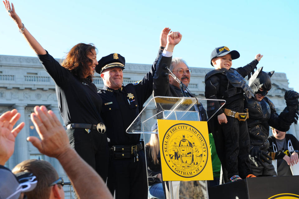 Miles Scott, 5, is honored as Batkid in San Francisco on Nov. 15, 2013. (Photo: Trisha Leeper/WireImage)