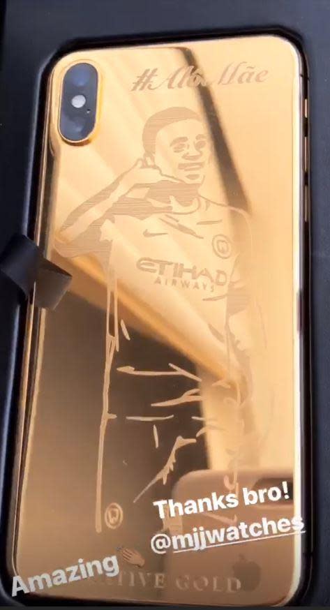 Gabriel Jesus’ new phone/Instagram.