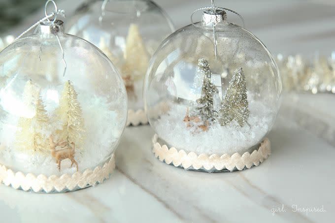 DIY Snow Globe Ornaments