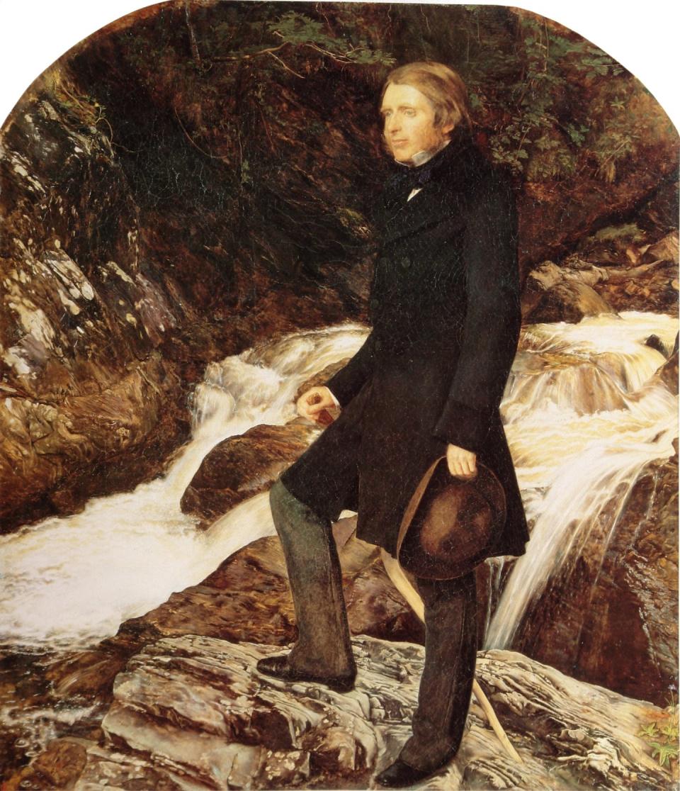 Portrait de John Ruskin par le peintre préraphaélite John Everett Millais, Millais, entre 1853 et 1854. <a href="https://www.ashmolean.org/sites/default/files/ashmolean/images/media/wa_2013_67-afull_0.jpg" rel="nofollow noopener" target="_blank" data-ylk="slk:Ashmolean Museum;elm:context_link;itc:0;sec:content-canvas" class="link ">Ashmolean Museum</a>