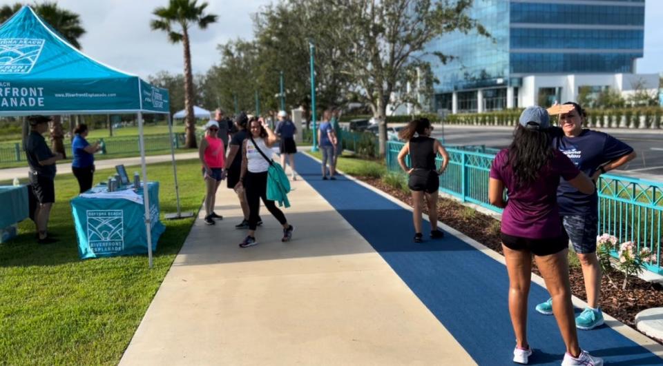 People check out the new Daytona Beach Riverfront Esplanade on North Beach Street on Saturday morning, June 4, 2022.