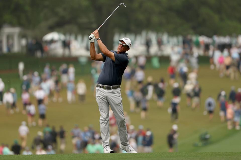 Patrick Smith/Getty  Phil Mickelson at the 2023 Masters Tournament