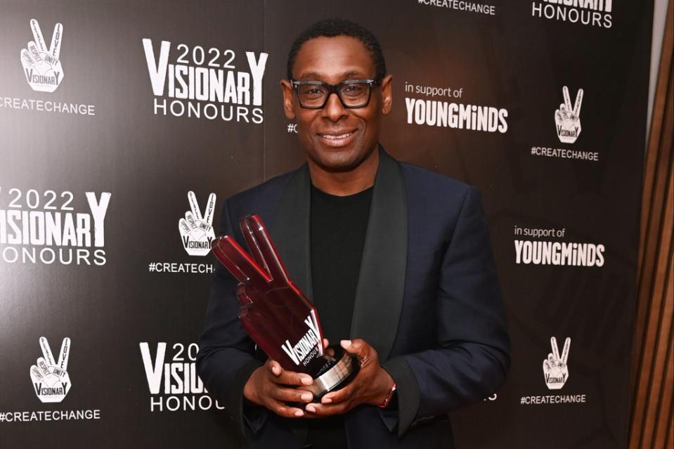 David Harewood, winner of the Book of the Year award for 