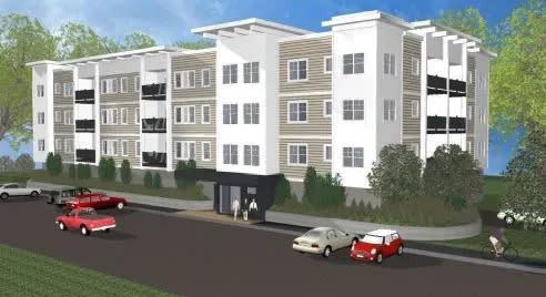 Seventy-two market rate apartments are coming to the former WHEB radio station site on Route 1 in Portsmouth.