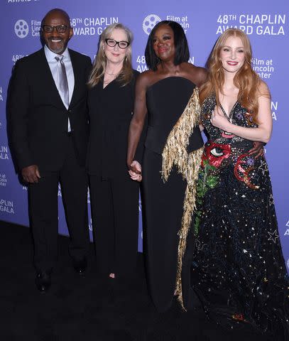 Zuma / SplashNews.com From left: Julius Tennon, Meryl Streep, Viola Davis and Jessica Chastain