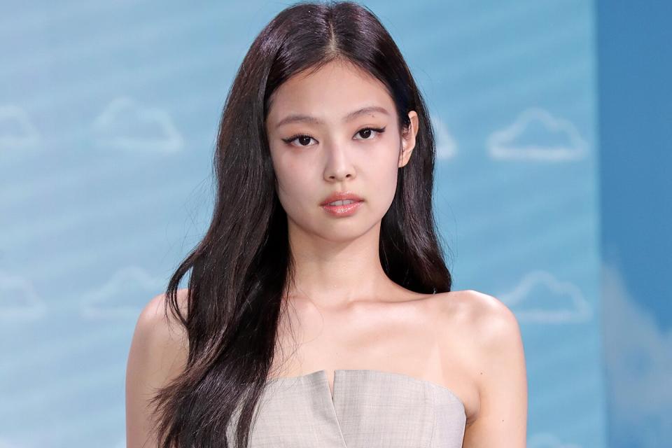 SEOUL, SOUTH KOREA - OCTOBER 12: Jennie aka Jennie Kim of girl group BLACKPINK poses for media the Porsche Sonderwunsch Haus 'The Taycan 4S Cross Turismo For Jennie Ruby Jane' edition unveiling event at Porsche Sonderwunsch Haus on October 12, 2022 in Seoul, South Korea. (Photo by Han Myung-Gu/WireImage)