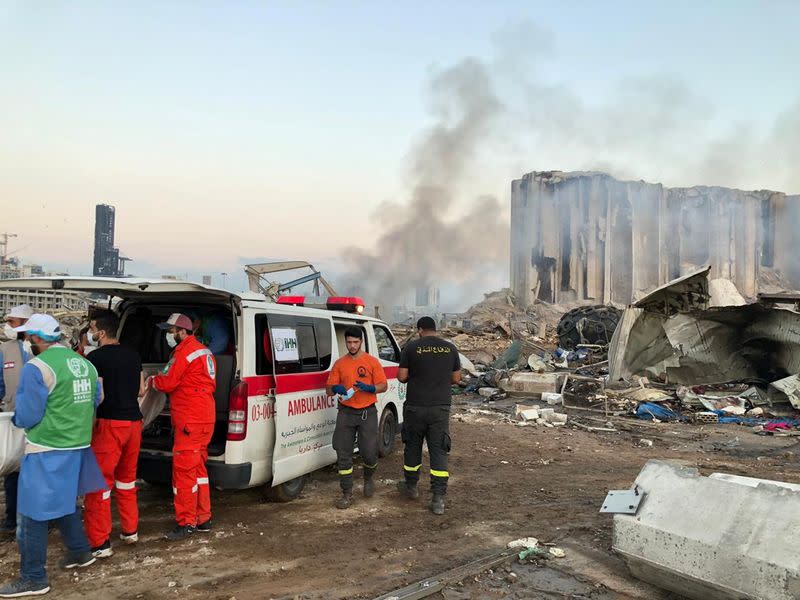Aftermath of Tuesday's blast in Beirut's port area