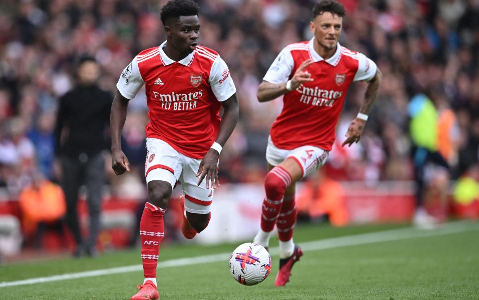 Ben White and Bukayo Saka - AFP/Justin Tallis 