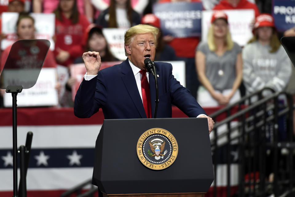 Trump ya ha lanzado la campaña para su reelección. (AP Photo/Mike McCarn)