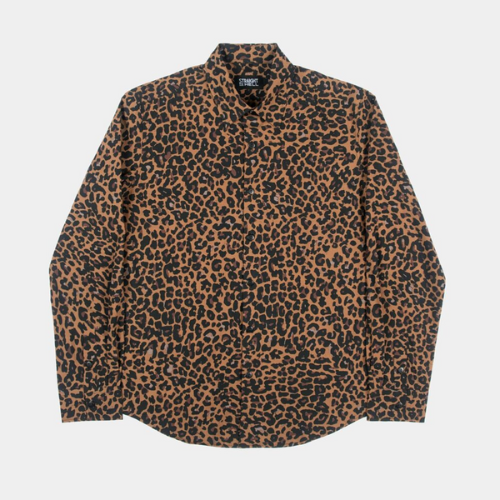 Straight to Hell Bone Jacked Leopard Print Shirt