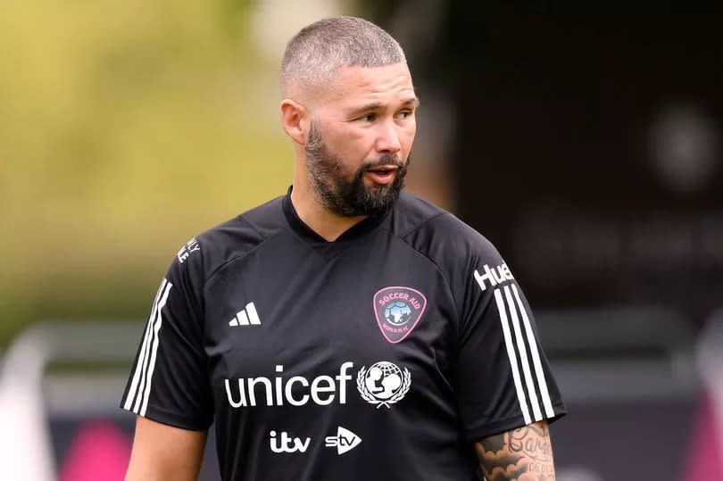 Tony Bellew during a training session at Champneys Tring ahead of the Soccer Aid for UNICEF 2024 match