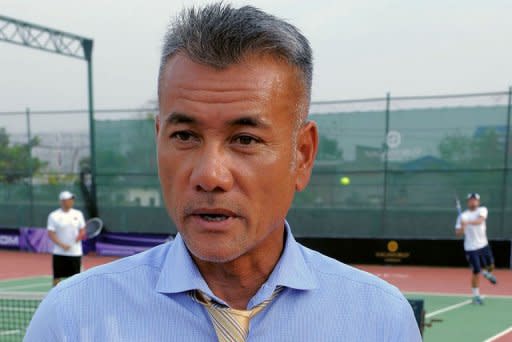 Tep Rithivit, the non-playing Davis Cup team captain and the secretary general of the Tennis Federation of Cambodia, pictured in Phnom Penh. Cambodia has finally made it to a top world tennis event as they are to debut at Davis Cup in Qatar coming week