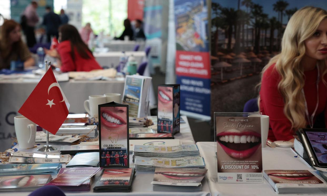 <span>The Health Tourism Expo, held in London last month, has been perceived as an indicator of the boom in people travelling abroad for cosmetic surgery.</span><span>Photograph: Martin Godwin/The Guardian</span>