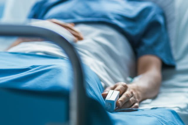 <p>Getty Images</p> Patient in a hospital bed