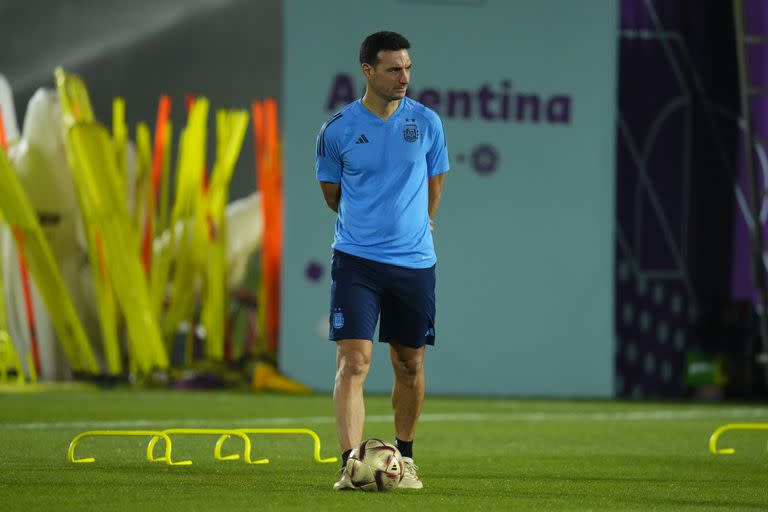 Entrenamiento de la Selección Argentina, previa a la final de mañana frente a Francia. 17/12/22