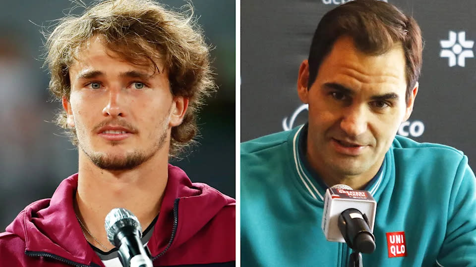 Roger Federer says he has not taken a specific view of abuse allegations levelled against Alexander Zverev last year. Pictures: Getty Images
