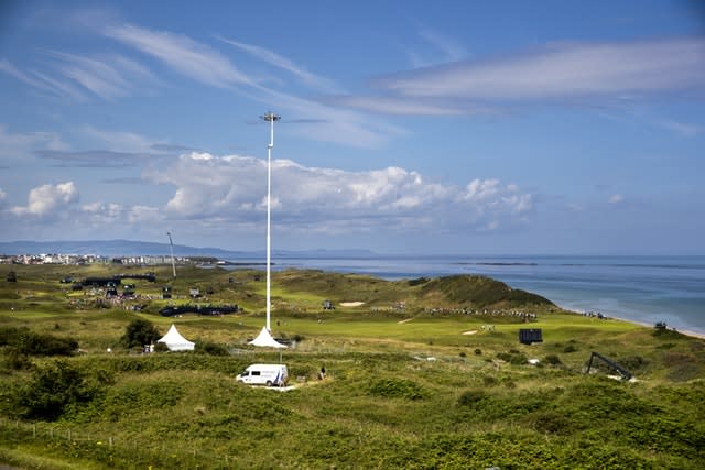 Spectators walking the course during preview day three of the Open Championship