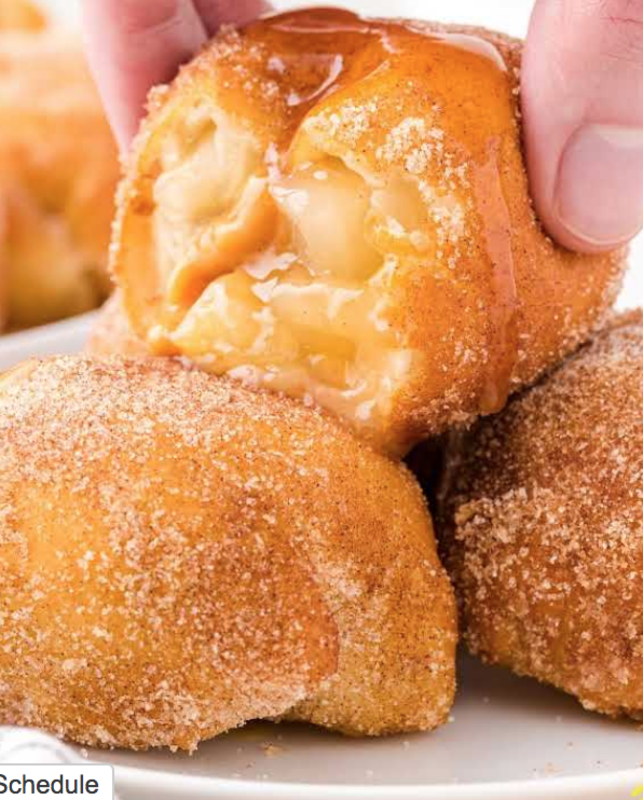 <p>Spaceships and Laser Beams</p><p>It’s an explosion of flavors with these caramel apple pie bombs. Fried dough packed with apple pie filling and creamy sweet caramels and then rolled in cinnamon and sugar. </p><p><strong>Get the recipe: <em><a href="https://spaceshipsandlaserbeams.com/caramel-apple-pie-bombs/" rel="nofollow noopener" target="_blank" data-ylk="slk:Caramel Apple Pie Bombs;elm:context_link;itc:0;sec:content-canvas" class="link ">Caramel Apple Pie Bombs</a></em></strong></p>