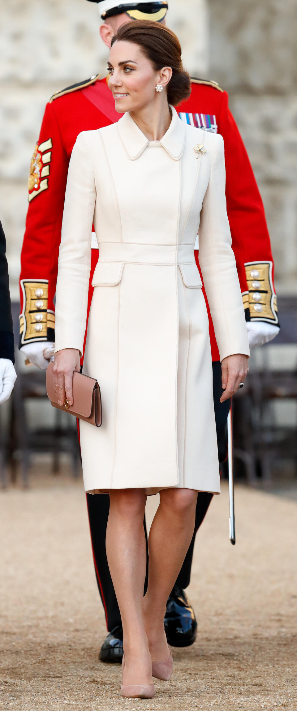 Kate attends the Household Division's 'Beating Retreat' at the Horse Guards Parade in London on June 6.