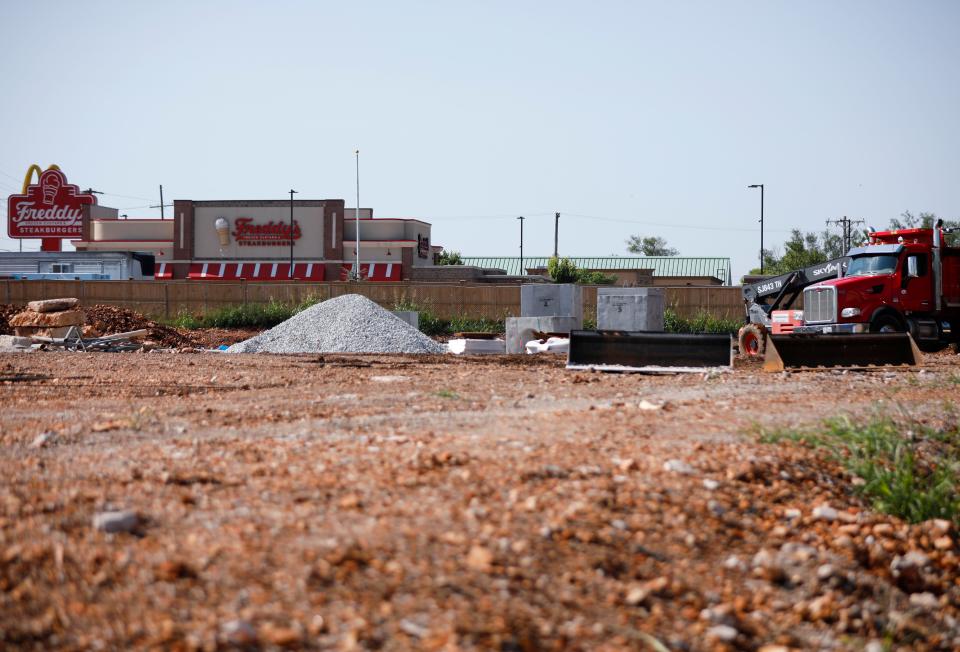 A Whataburger being built on the corner of Kearney Street and Glenstone Avenue. 