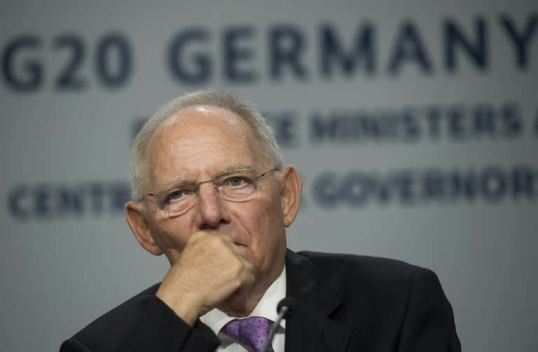 German Finance Minister Wolfgang Schaeuble, whose country holds the rotating G20 presidency, said officials agreed growth must be made "more inclusive" to stem the rise of protectionism