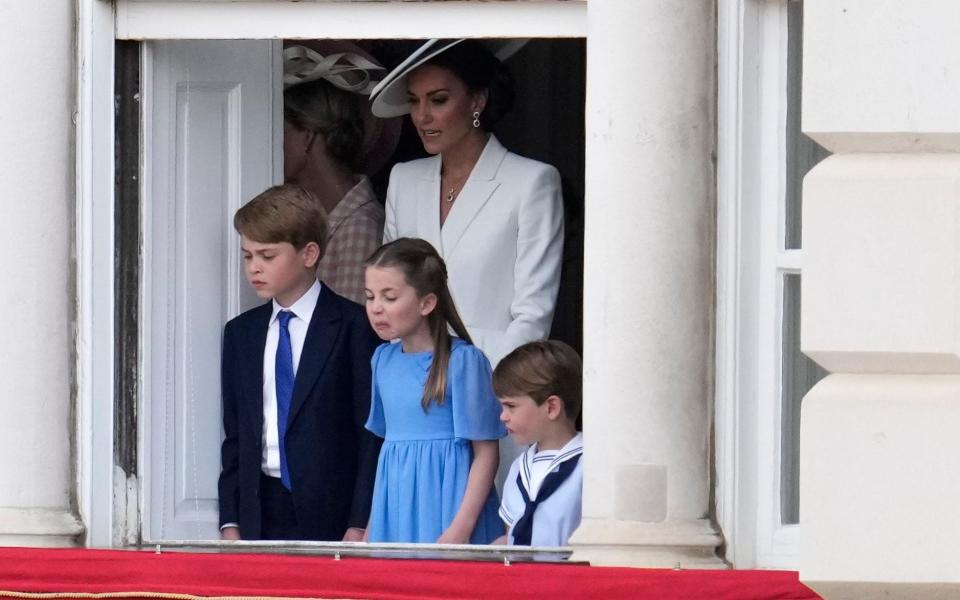 Princess Charlotte pulls a face - AP Photo/Matt Dunham