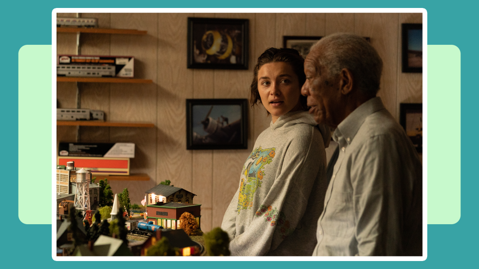 Morgan Freeman joins Pugh on screen, forming an unexpected friendship punctuated by collective sorrow.