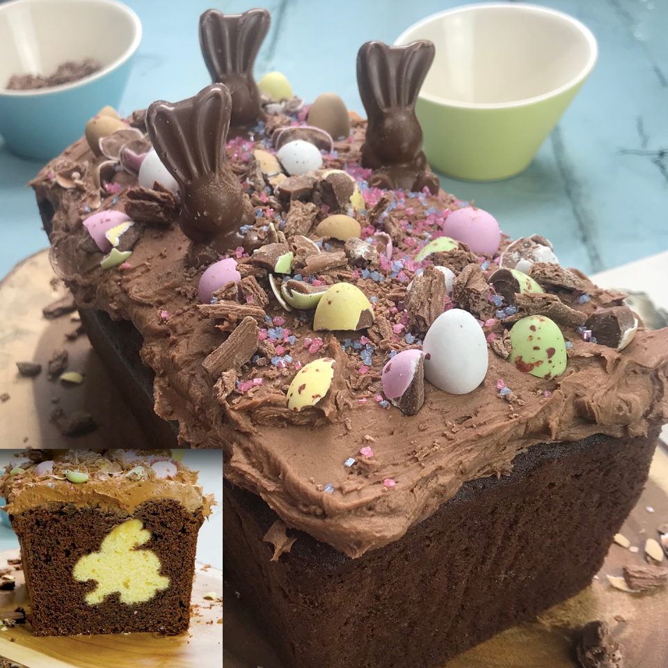 best mini egg recipes hidden easter bunny loaf cake