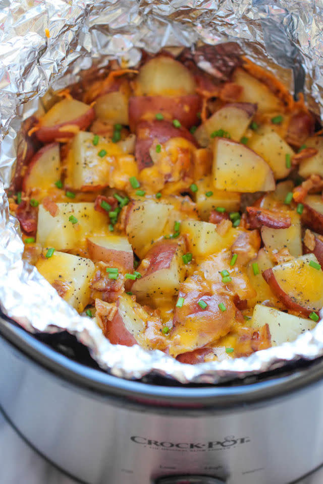 <p>Turns out it's easy being cheesy.</p><p>Get the recipe from <a rel="nofollow noopener" href="http://damndelicious.net/2014/09/27/slow-cooker-cheesy-bacon-ranch-potatoes/" target="_blank" data-ylk="slk:Damn Delicious;elm:context_link;itc:0;sec:content-canvas" class="link ">Damn Delicious</a>.</p>