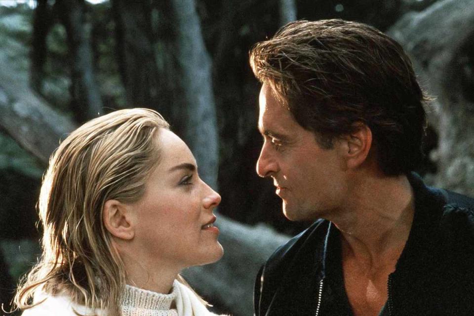 Sharon Stone as Catherine Trammell and Michael Douglas as Detective Nick Curran in "Basic Instinct"<p>TriStar Pictures</p>