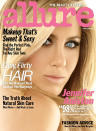 Actress Jennifer Aniston on the cover of the February 2011 issue of Allure magazine. Aniston was 42.