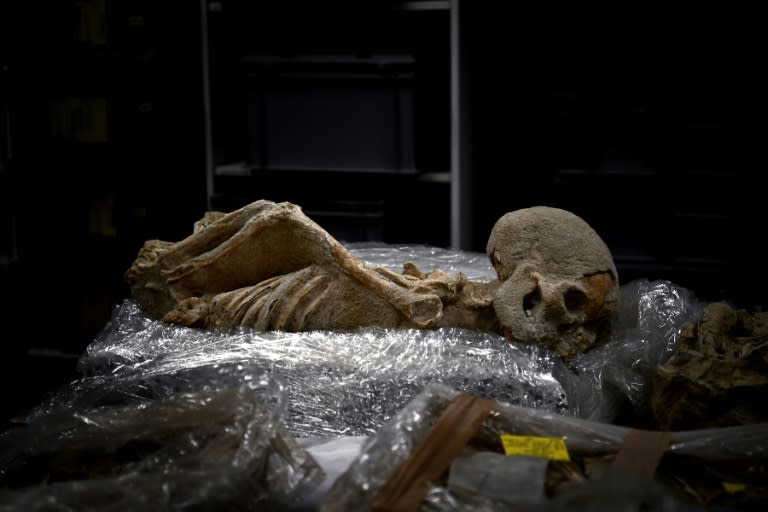 One of the skeletons was found with his arms twisted behind his back and may have been a "prisoner of war, a criminal or a runaway slave," Prevedorou said