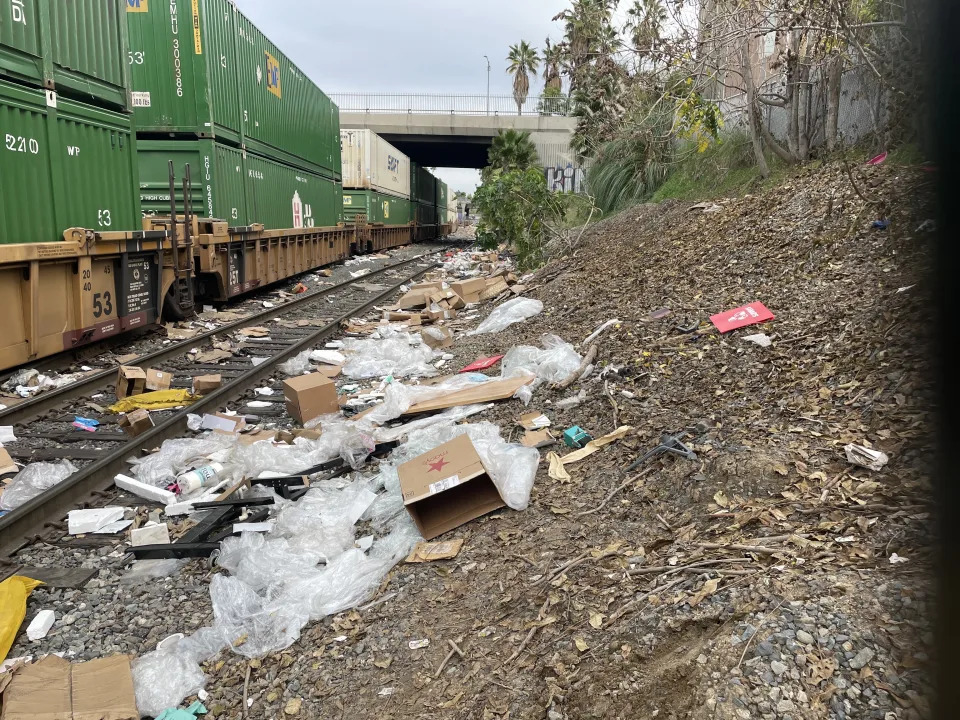 Thieves targeting freight trains have left a graveyard of empty and undelivered packages in Southern California, worsening supply bottlenecks that have forced consumers and retailers to wait indefinitely for their deliveries.