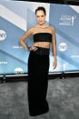 Is that you Fleabag? What an outfit choice for woman-of-the-moment Phoebe Waller-Bridge who opted for a crop top and skirt two-piece by Armani Privé with sheer over-lay [Photo: Getty]