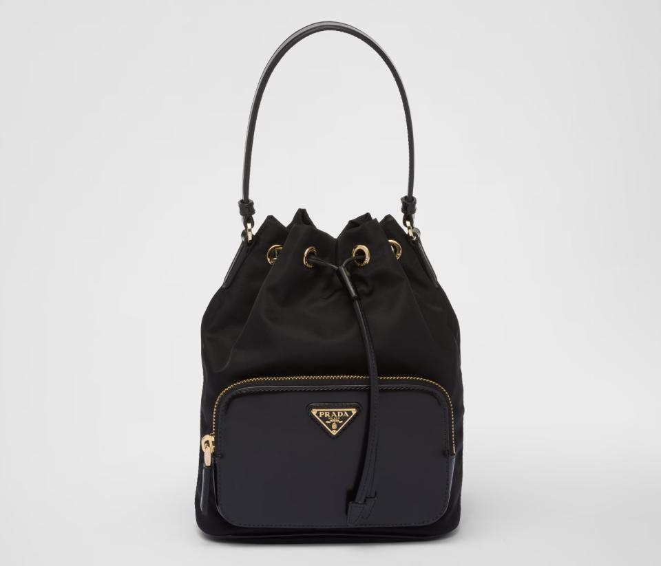 Prada Duet Re-Nylon and brushed bucket bag $16,700