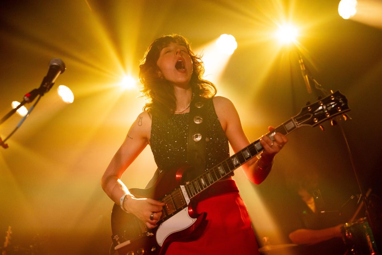 Singer Paige MacKinnon fronts the band Gloom Girl MFG at The Basement East in Nashville.