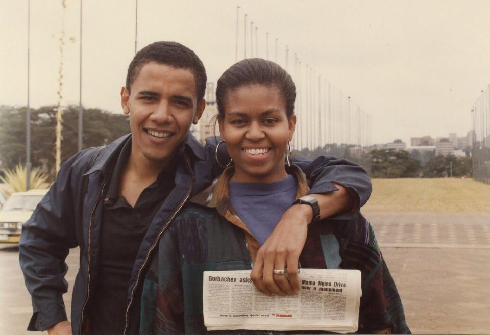 Barack Obama publicó esta foto con Michelle de hace unos treinta años para felicitarla por su cumpleaños/Foto: @BarackObama