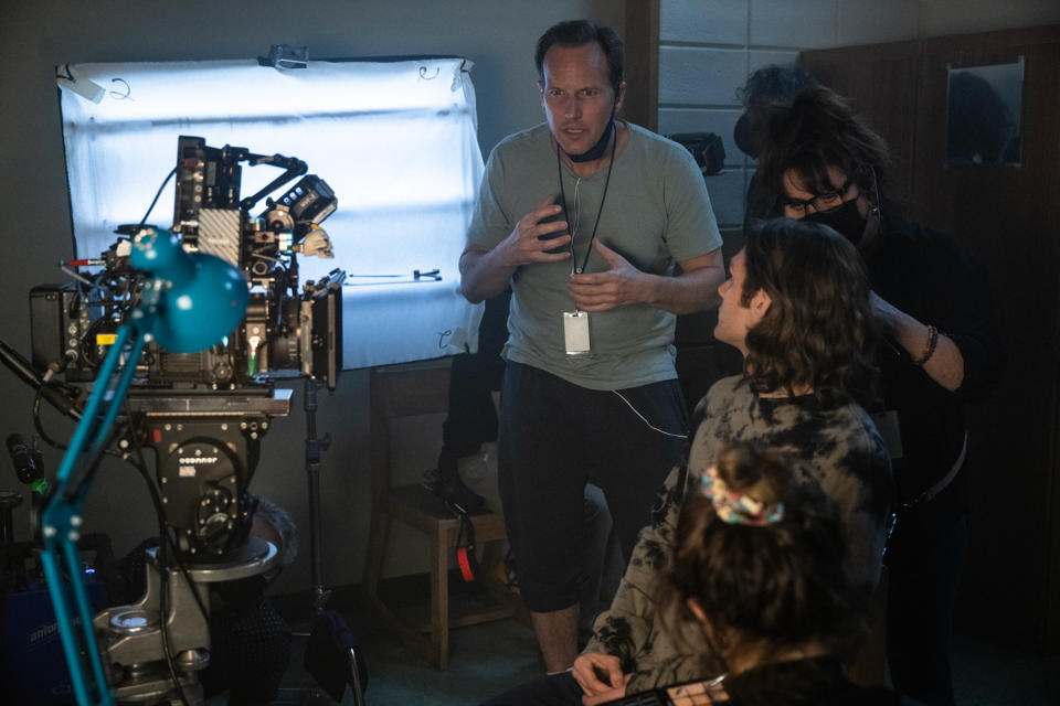 Director/Actor Patrick Wilson and Ty Simpkins on the set of 'Insidious: The Red Door.'