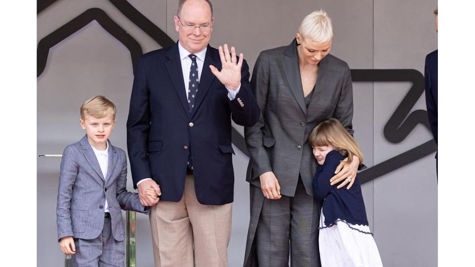 Prince Albert and Princess Charlene with their kids Gabriella and Jacques