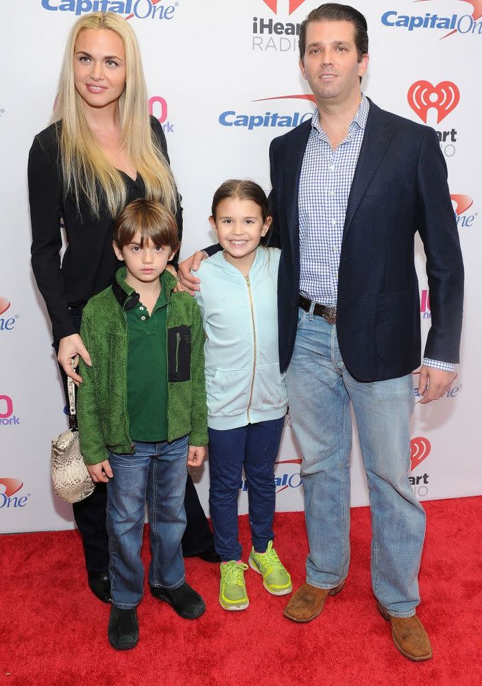 Vanessa and Donald Trump Jr. with their daughter Kai and son Donald III